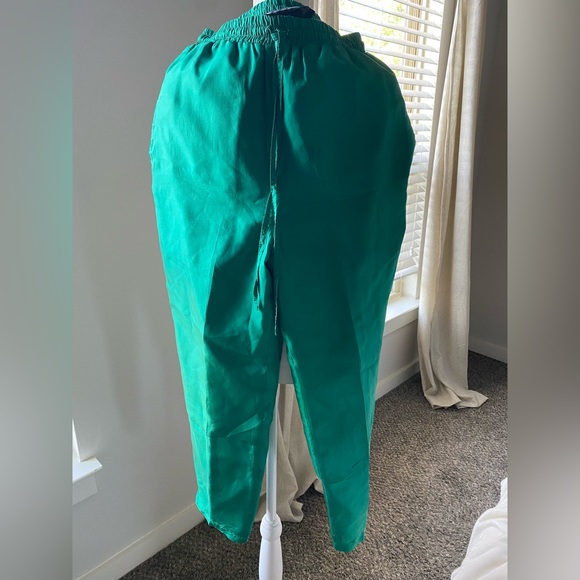 100% Silk Vintage Green Track Suit - Picture 7 of 8